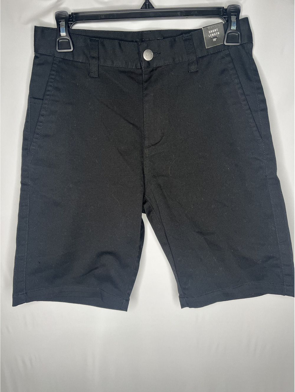NWT RVCA Boy's Black/Weekday Stretch Shorts Size 26